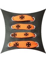 Schnürsenkel eisernes Kreuz orange schmal