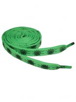 Schnürsenkel Spinnennetz grün schmal