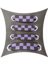 Schnürsenkel Schachbrettmuster lila schmal