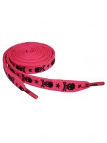 Schnürsenkel Totenköpfe pink schmal