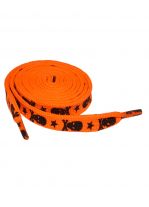 Schnürsenkel Totenkopf orange schmal