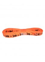 Schnürsenkel Totenkopf orange schmal