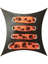 Schnürsenkel Skull orange schmal