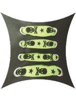 Schnürsenkel Totenkopf neon gelb schmal