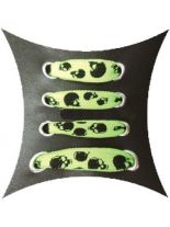 Schnürsenkel Skull neon gelb schmal