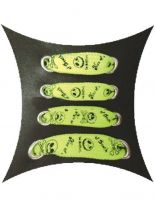 Schnürsenkel Neon Gelb Totenköpfe schmal