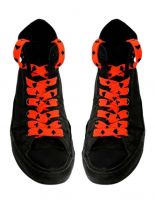 Schnürsenkel Kartenspiel neon orange schmal