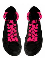 Schnürsenkel Kartenspiel neon pink schmal