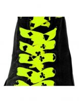 Schnürsenkel Kartenspiel neon gelb schmal