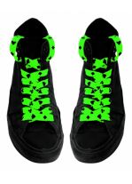 Schnürsenkel Kartenspiel neon grün schmal