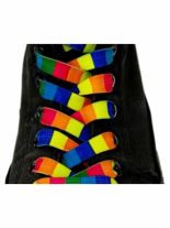 Schnürsenkel Regenbogen schmal