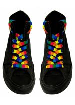 Schnürsenkel Regenbogen schmal