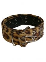 Gürtel mit Fell Leopard mit Ösen