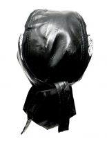 Bandana Cap Kunstleder schwarz Ride free