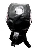 Bandana Cap Kunstleder schwarz Skelett Hand