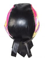 Bandana Cap Kunstleder schwarz Herz und Mond bunt