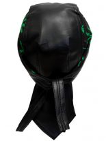 Bandana Cap Kunstleder schwarz Hanf