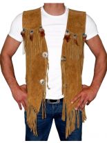 Country Lederweste braun