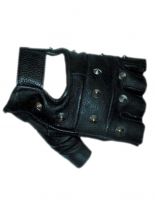 Fingerlose Lederhandschuhe mit Nieten