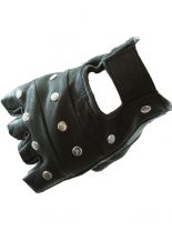 Fingerlose Lederhandschuhe mit Flachnieten