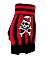 Fingerlose Handschuhe Lady skull
