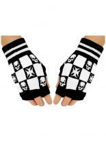 Fingerlose Handschuhe Eisernes Kreuz Totenkopf
