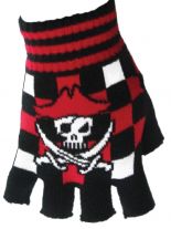 Fingerlose Handschuhe Piraten skull