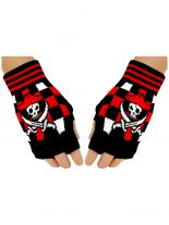 Fingerlose Handschuhe Piraten skull