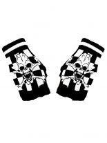 Fingerlose Handschuhe Scream skull