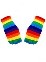 Fingerlose Handschuhe Regenbogen