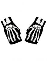 Fingerlose Handschuhe Skelett Hand