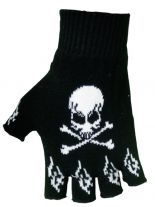 Fingerlose Handschuhe Skull