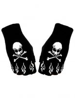 Fingerlose Handschuhe Skull
