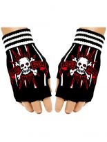 Fingerlose Handschuhe Killer Totenköpfe