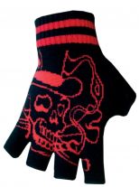 Fingerlose Handschuhe rauchender Totenkopf