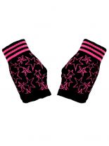 Fingerlose Handschuhe Stars pink