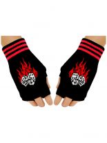 Fingerlose Handschuhe brennende Würfel