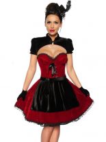 Oktoberfest Samt Dirndl rot