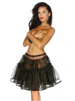 Petticoat Rockabilly Tüllrock schwarz für Dirndl