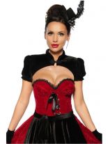 Oktoberfest Samt Dirndl Bluse Bolero schwarz