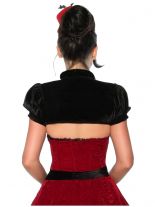 Oktoberfest Samt Dirndl Bluse Bolero schwarz