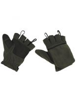 Fleece Faust Finger Handschuhe oliv