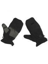 Fleece Faust Finger Handschuhe schwarz