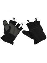 Fleece Faust Finger Handschuhe schwarz