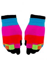 Multi Handschuhe gestreift 2 in 1