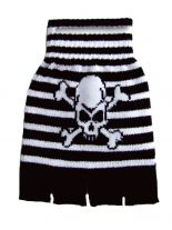 Fingerlose Handschuhe Skull weiß