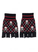 Fingerlose Handschuhe Skulls