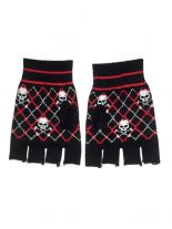 Fingerlose Handschuhe Skulls