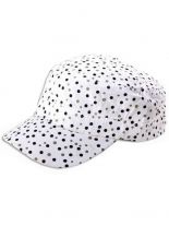 Sommercap weiss mit Punkte