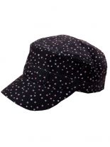 Sommercap schwarz mit Punkte
